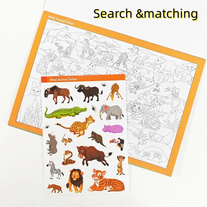 livre stickers coloriage animaux enfants ans activités diy recherches illustrationsscrição