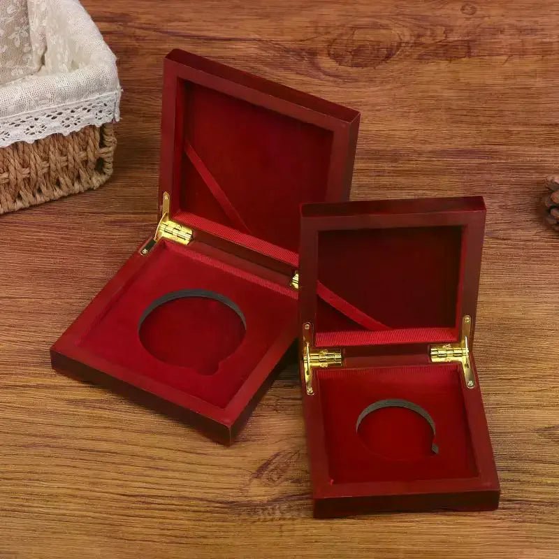 boîte bijoux rouge classique intérieur velours pince fixation sac rangement opacité uni