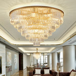 lustre moderne élégant doré transparent prismes géométriques câble led chambre salle mangerhôtel