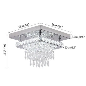 lustre suspendu cristal moderne led blanc transparent télécommande salon salle manger