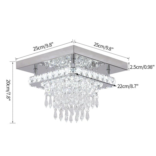 lustre suspendu cristal moderne led blanc transparent télécommande salon salle manger