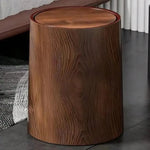 seau stockage marron foncé grain bois moderne grande capacité opacitéintérieur decoration