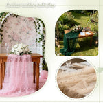 nappe transparente tulle blanche mariage élégante romantique décoration table festive événement
