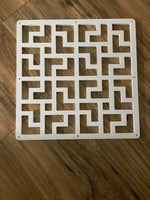 panneaux séparation suspendus blancs motifs géométriques modernes cloisons pièces bois opaques clips fixation