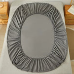 housse matelas gris uni extensible anti acariens lit double coton polyester moderne