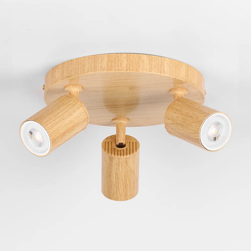 spots grain bois moderne 350° rotatifs gu10 25w 110v 240v led decorationintérieur