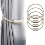 boucles rideau moderne vis fixations tissu cheveux synthétiques beige noir or gris minimaliste 2pcs