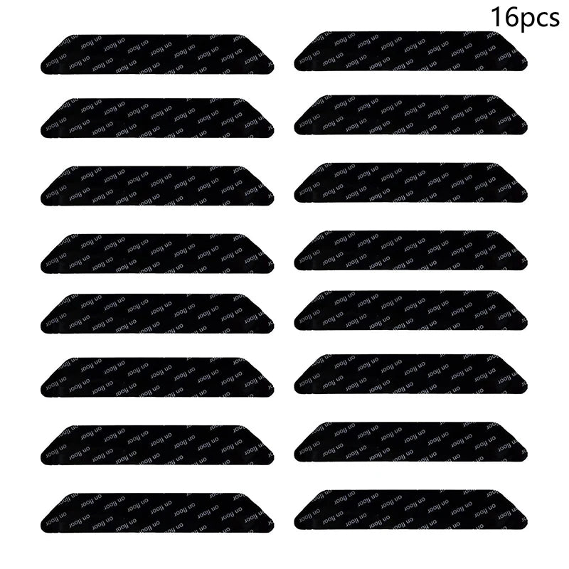 attaches tapis antidérapantes réutilisables adhésives noires blanches motifs floraux utilitairesintérieur