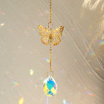suspension décorative attrape soleil cristal lune soleil étoiles boho extérieur intérieur or transparent