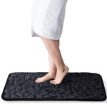 tapis bain antidérapant texture galet coton polyester moderne salle bain sol maison