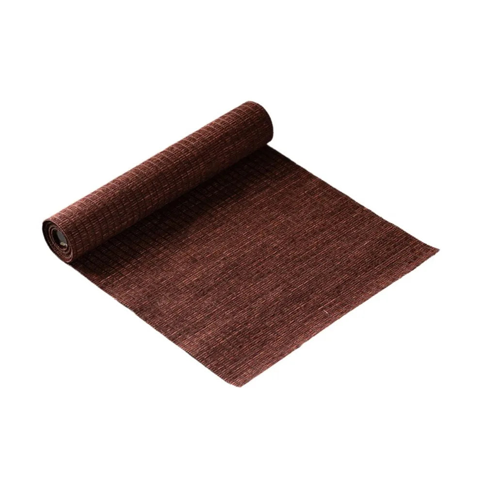 tapis lin marron clair moderne rustique texture tissée 60cm 20cm adhésif