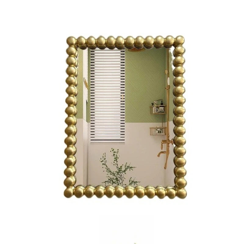 miroir pied vert or blanc luxueux classique opacité adhésif led rectangle