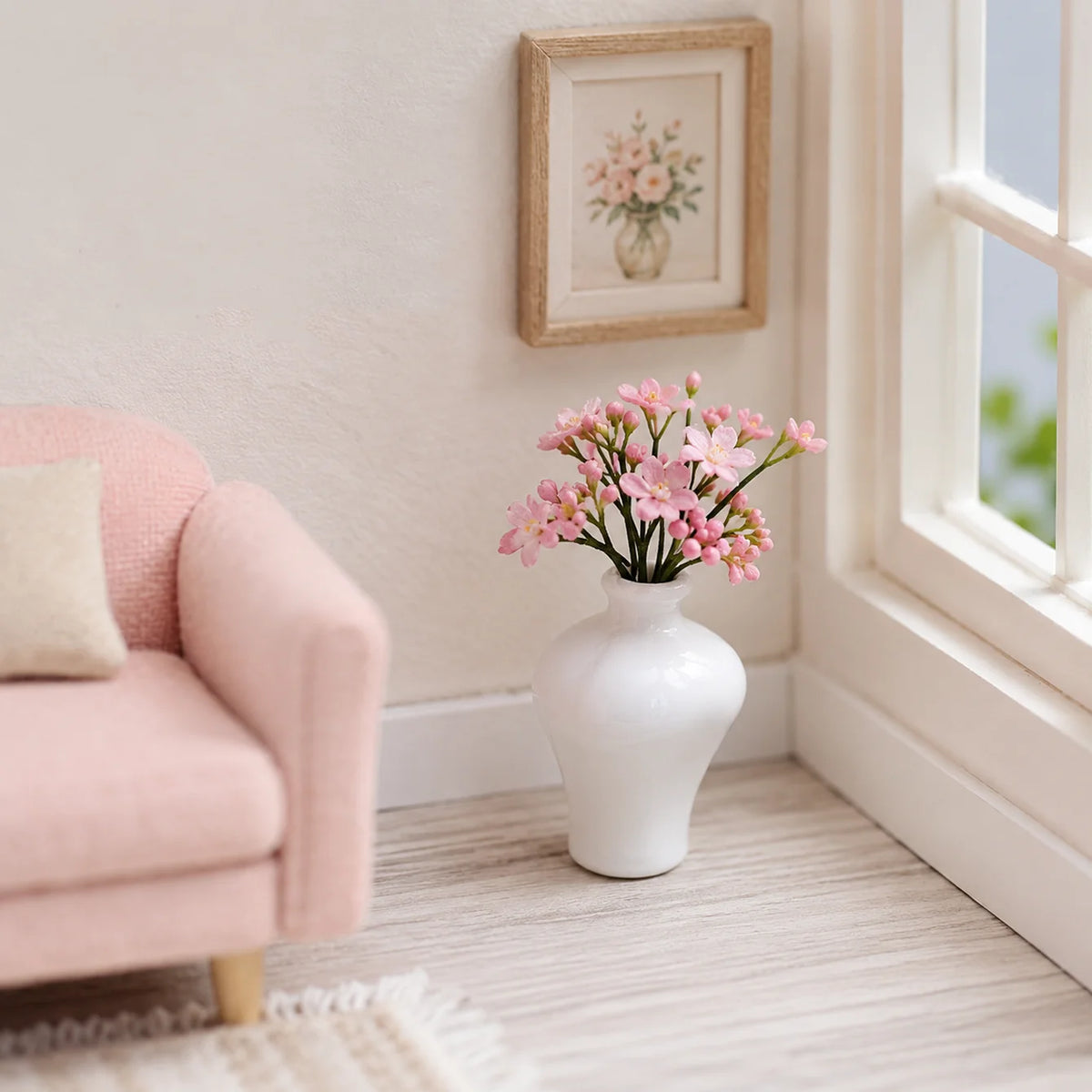 vase miniature blanc minimaliste plastique décoration table chambre salon