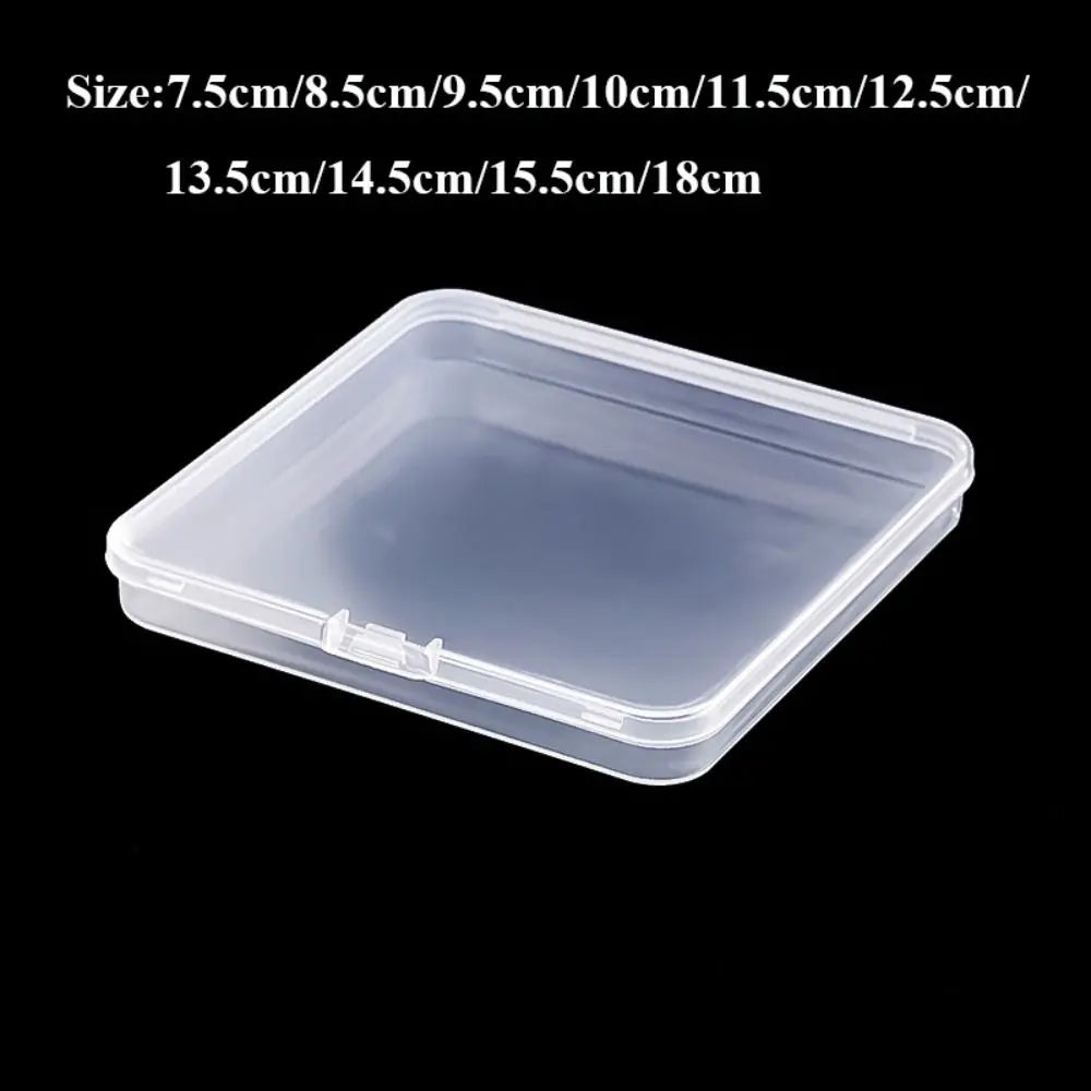 boîtes rangement transparentes pratiques clips empilables boîte carrée simple sans motif durable diverse utilisation
