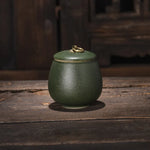 pot thé céramique classique poignée métallique couvercle texture grainée décoratif