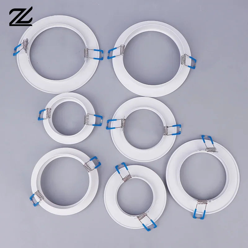 anneaux fixation blancs modernes lampes led rond lisses ab abs bases lampes