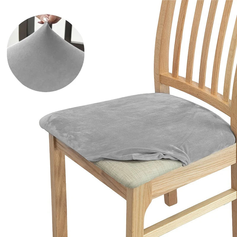 coussin chaise velours moderne beige gris élégants protection salon cuisine