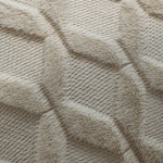 coussin peluche beige motif géométrique moderne canapé voiture 45x45cm lavable machine handwash
