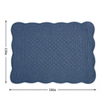 tapis table rectangle bleu marine quilté géométrique respectueux environnement 18x13 inches