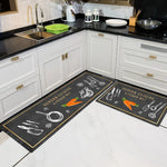 tapis cuisine imperméable antidérapant polyester moderne motifs cuisine décoratif