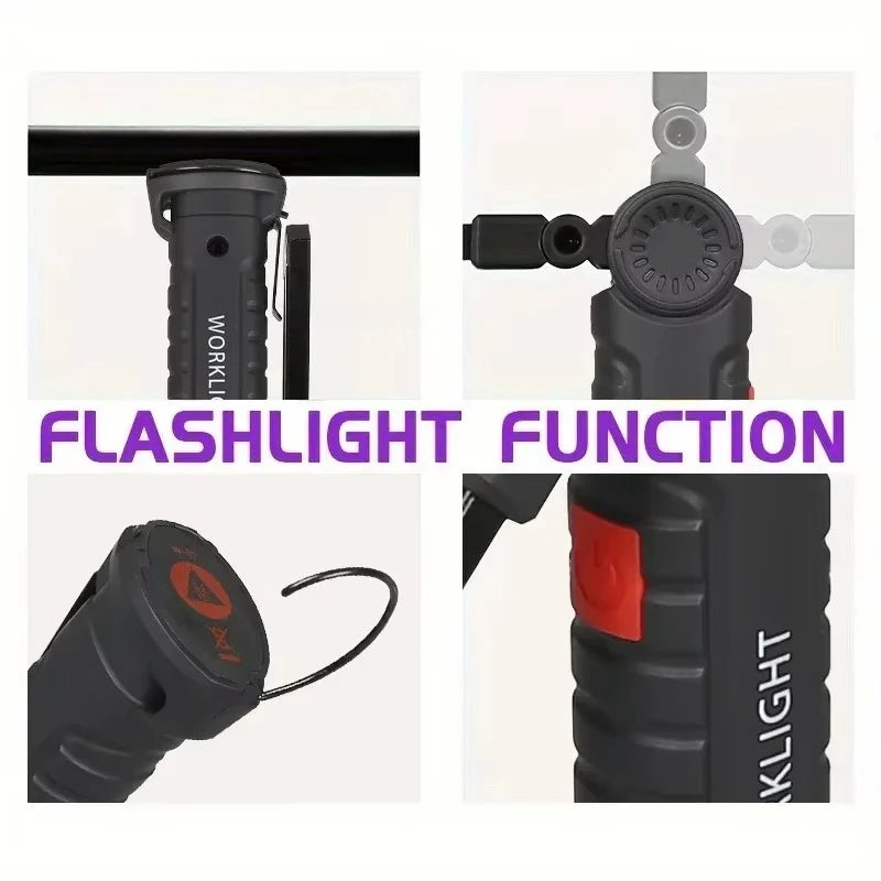 lampe torche uv led rechargeable aimant noir texturé pratique robuste