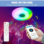 plafonnier led moderne blanc points noirs éclairage rgb télécommande 220v ac musique