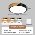 lampe led moderne minimaliste noir bois naturel éclairage intérieur salon chambre cuisine