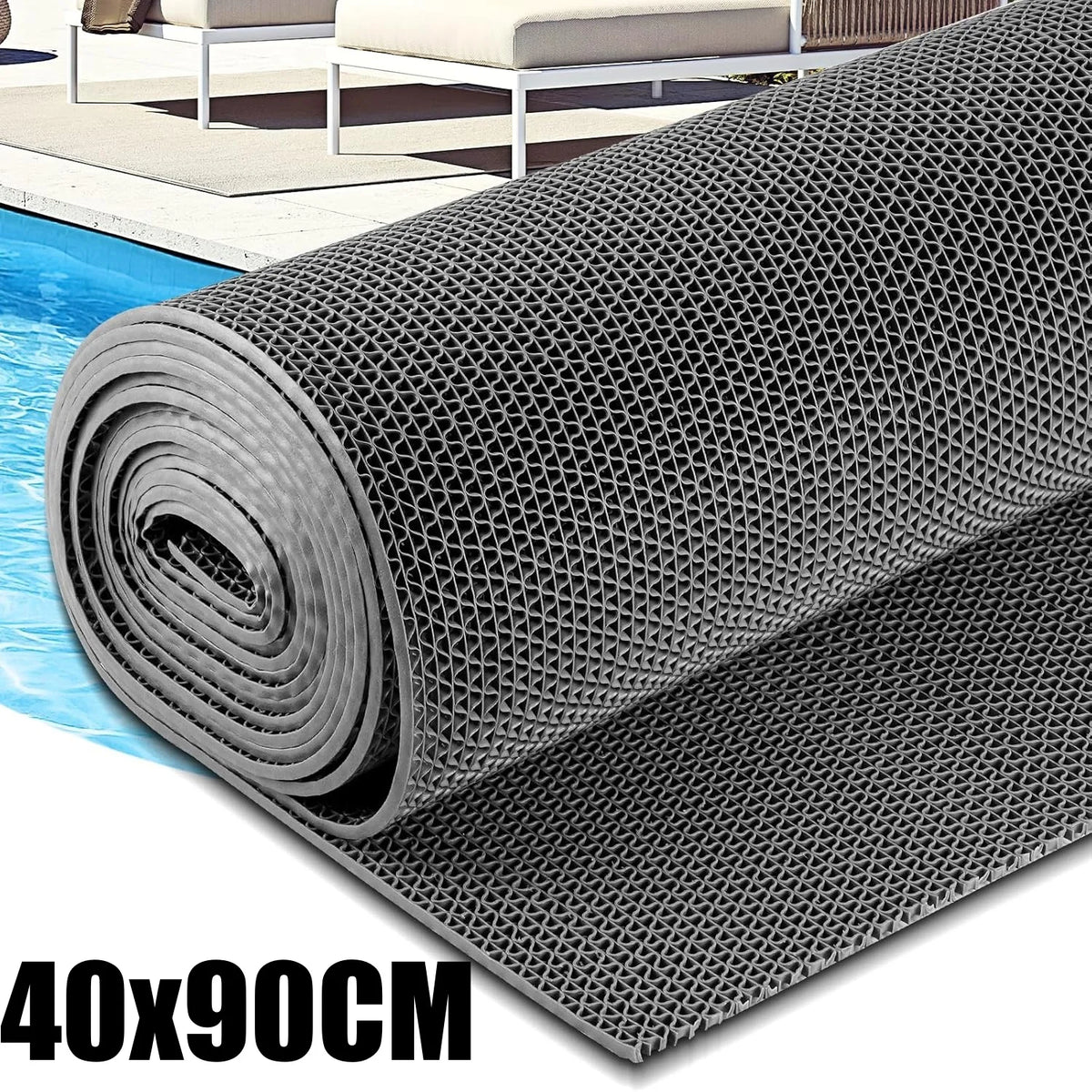 tapis sol imperméable antidérapant pvc moderne quick drainage respectueux environnement vert rouge gris 40x90cm