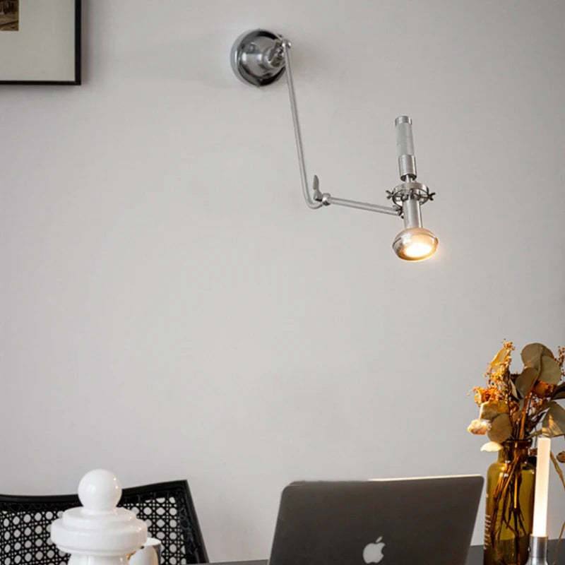 lampe murale moderne articulée argentée éclairage cuisine chambre 60 249 lumens led gu10 adaptable