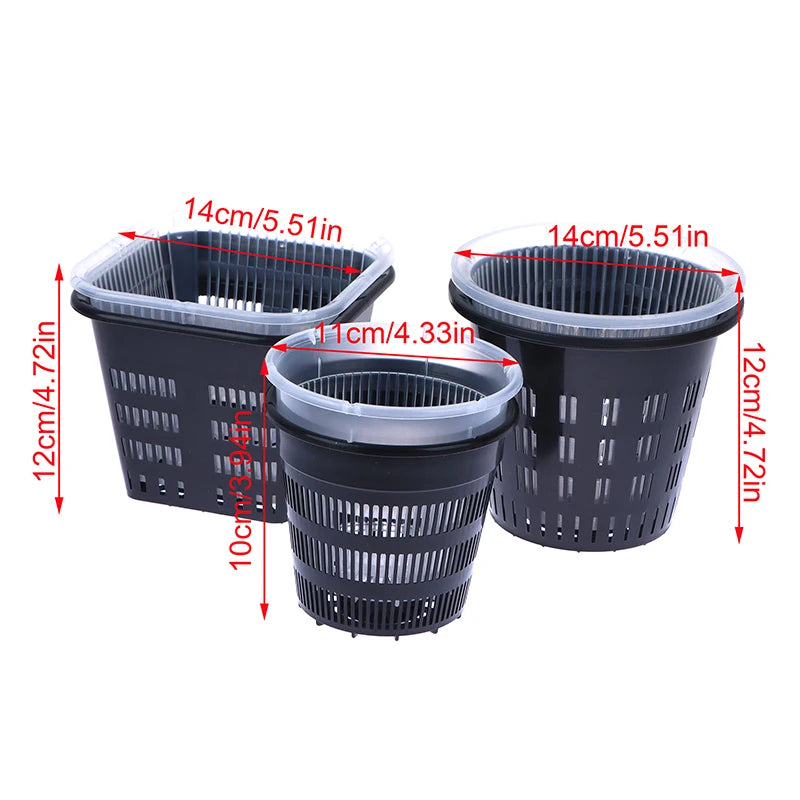 pots plantes noirs perforés moderne couvercle plastique 14cm 12cm 11cm