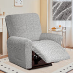 housse fauteuil inclinable beige clair tissu petits points noirs protection siège salon moderne extensible