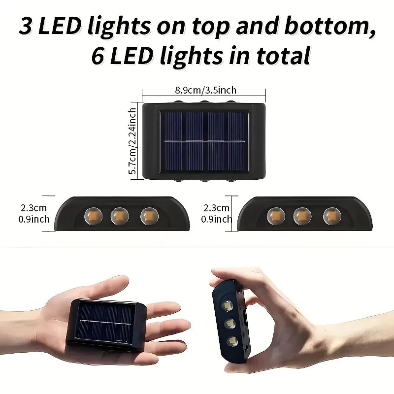 appliques murales solaires led modernes noires étanches leds intégrées extérieurambiante jardin terrace cloison moderne