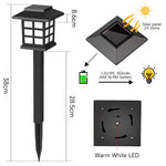 lampe solaire extérieure noire carreaux blancs classique batterie panneau solaire ledextérieur jardin decoration