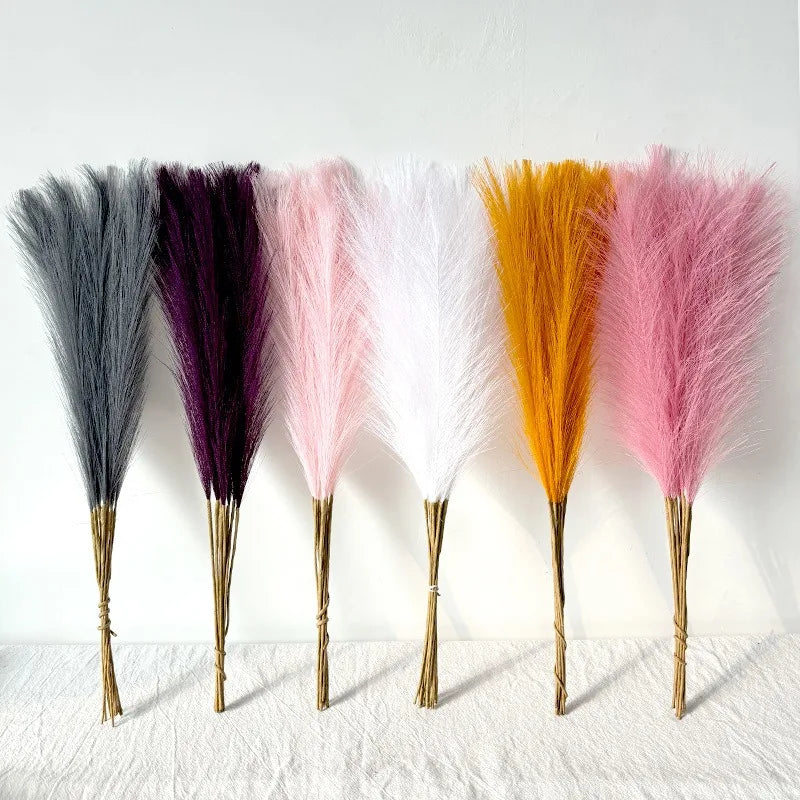 décoration naturelle plumes artificielles gris violet rose blanc orange Jaune