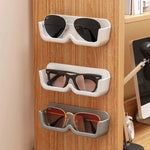 porte lunettes adhésifs transparents moderne rangement mur blanc gris
