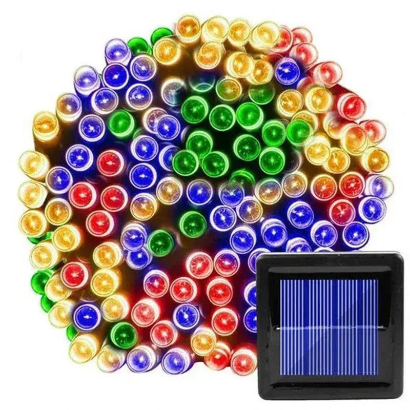 guirlande lumineuse solaire extérieure ip65 led multicolore décoration patio jardin fête