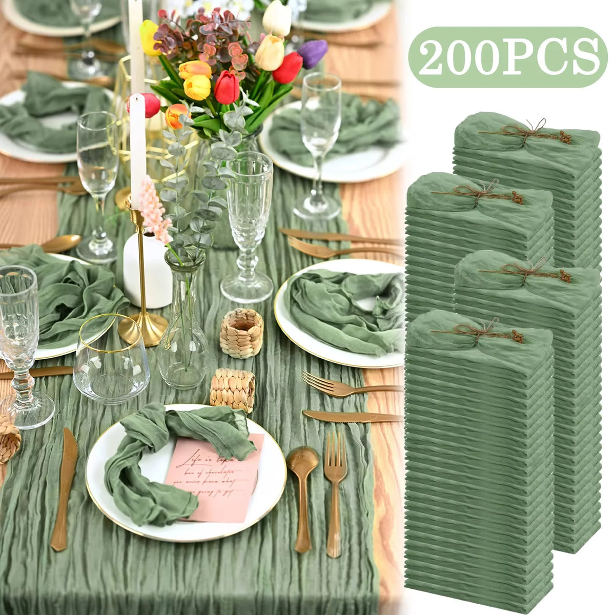serviettes coton plissées rouge chic table maison restaurant 20x20inch