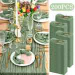 serviettes coton plissées rouge chic table maison restaurant 20x20inch