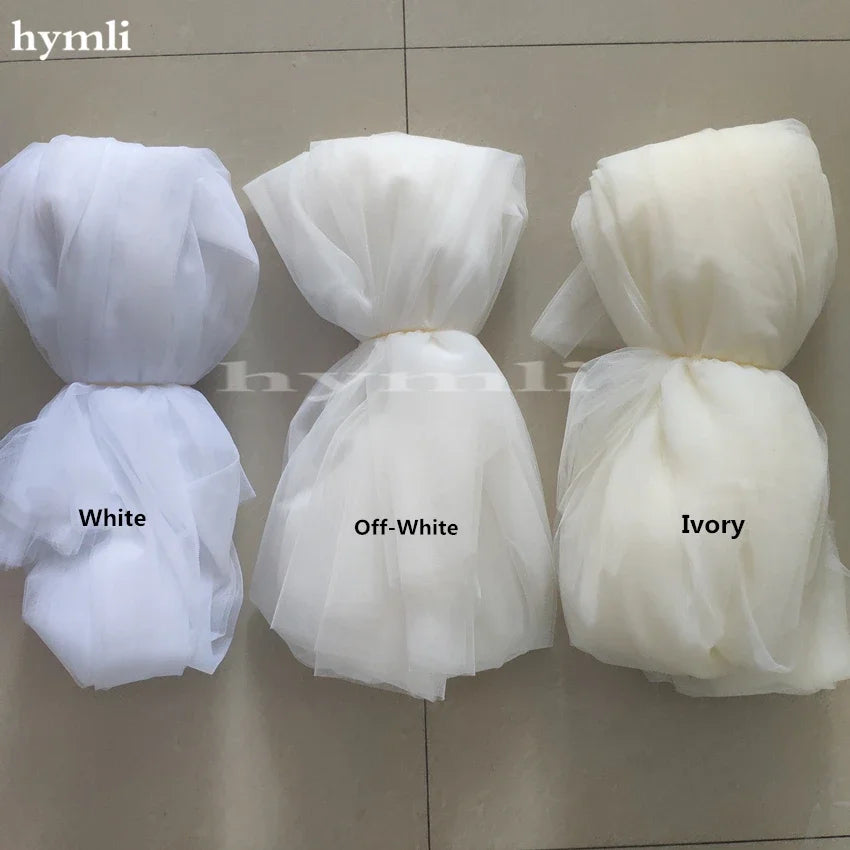 voile mariée dentelle polyester blanc crème classique élégant translucide bordure dentelle