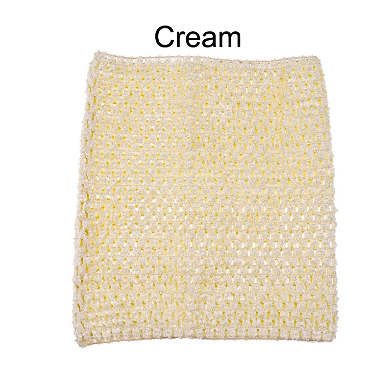 serviette crochet fait main motif rayures horizontales artisanale décoration maison enfant