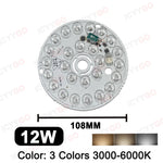 source lumineuse led 12w 24w 36w couleurs blanc moderne rond autoinstallation