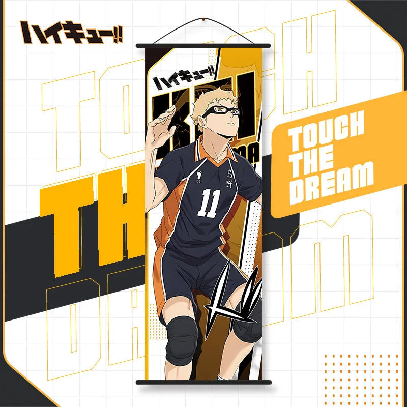affiche bannière anime tobio kageyama orange noir illustration volley ballSuspense, demandé impose contraintes strictes