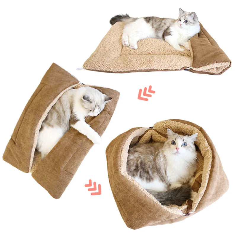 coussin chat marron clair velours doux confortable taille 70x50cm 80x60cmversible boutons animaux compagnie fournitures