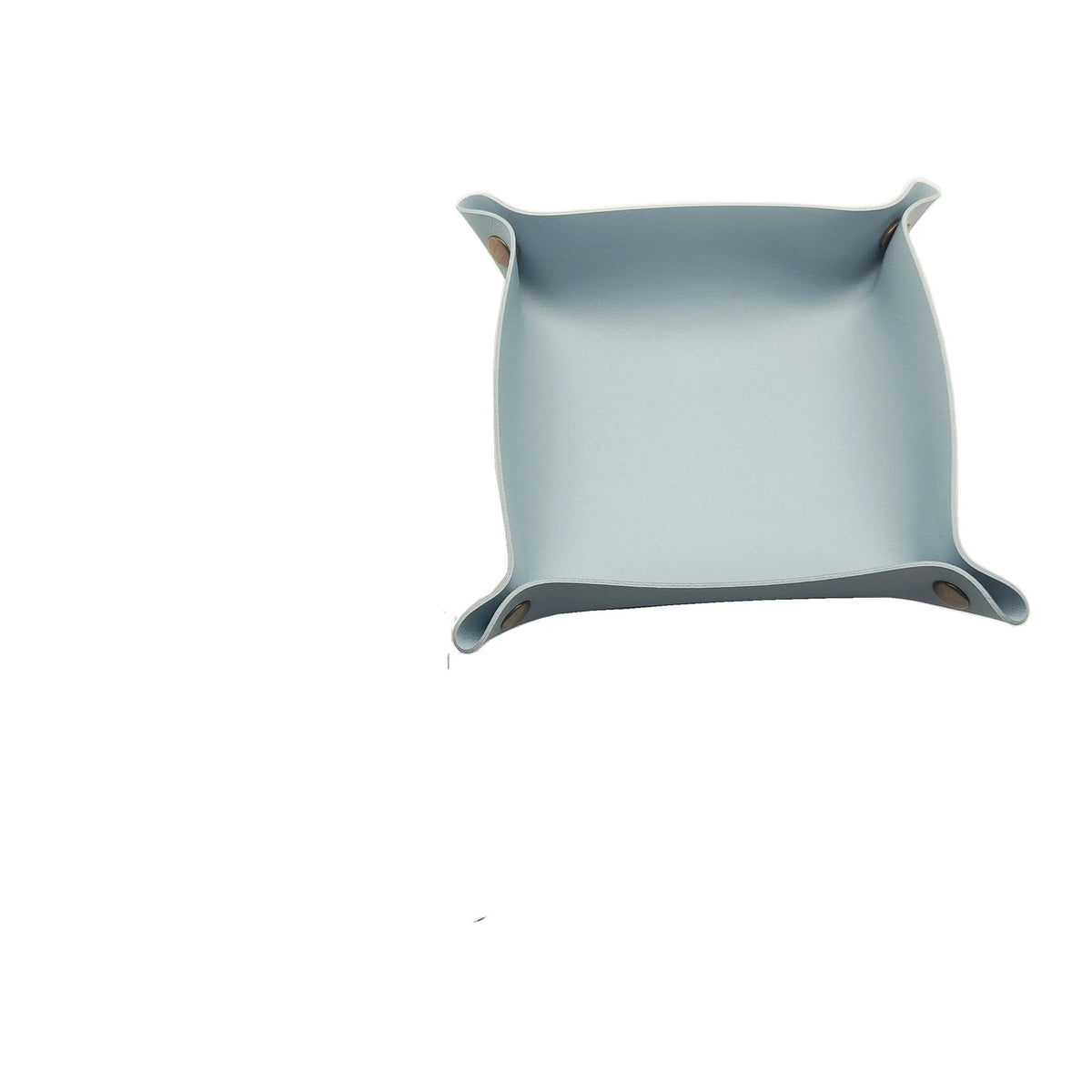 plateau bijoux simili cuir rose pâle dorés moderne 15cm 15cm rangement cosmétiques rechargeableversible