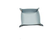 plateau bijoux simili cuir rose pâle dorés moderne 15cm 15cm rangement cosmétiques rechargeableversible