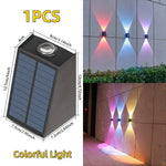 lampes murales solaires modernes led noires lumière jaune ip65 étanchesextérieur minimalistes