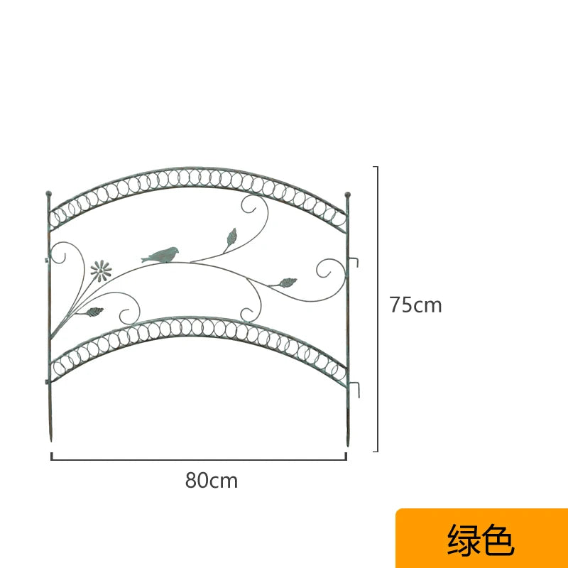 grille jardin art nouveau vert blanc support plante cloison décorativeextérieur facile assembler