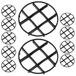 supports pots plastique grille circulation air extérieur noir blanc vert