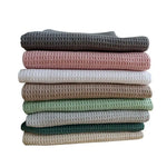 serviettes table coton rose gris blanc carreaux modernes maison restaurant