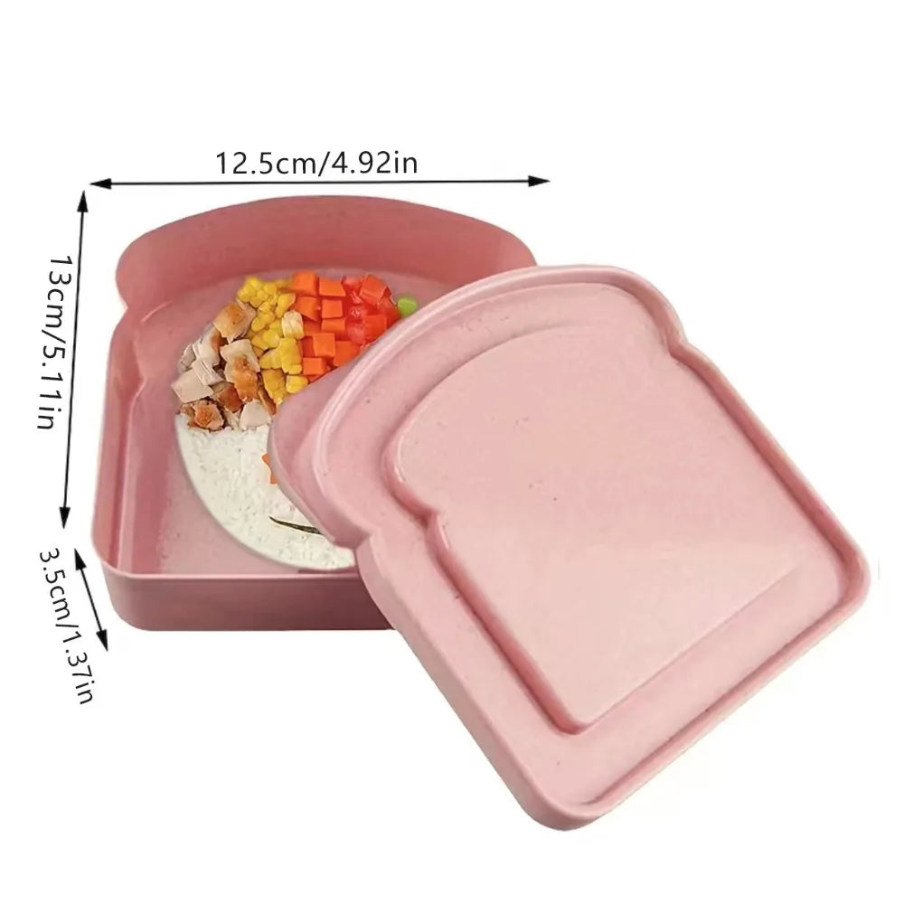 boîte sandwich rose clair motif floral lettres décoratives récipient alimentaire portable transport